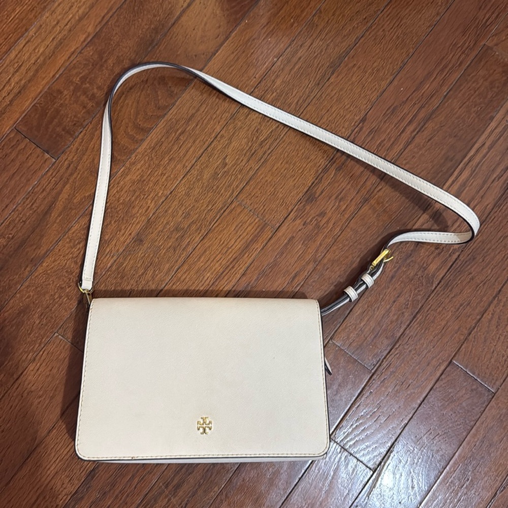 Tory burch white shoulder hand bag